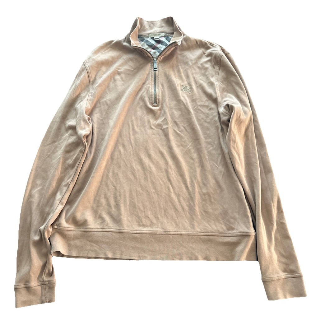 Burberry Brit Men's Size XL Quarter Zip Brown